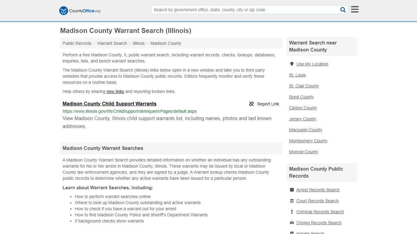 Warrant Search - Madison County, IL (Warrant Checks & Lookups)